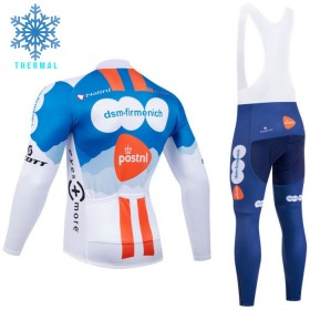 Completo Maglia ML + Pantaloncino con bretelle ML 2024 Team DSM Winter Invernale Blu